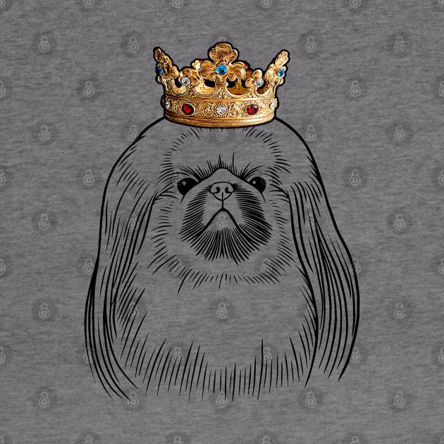 Pekingese Dog King Queen Wearing Crown by millersye